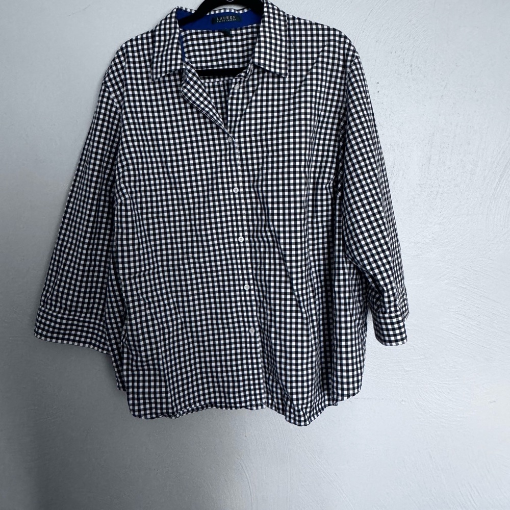 Ralph Lauren Black and White Gingham Shirt